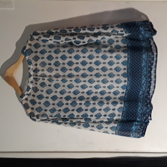 Rose & Olive Sheer Flowy Boho Hippie Style Longsleeve top with tassels size S - Picture 2 of 5